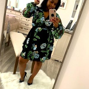 ASOS balloon sleeve floral dress